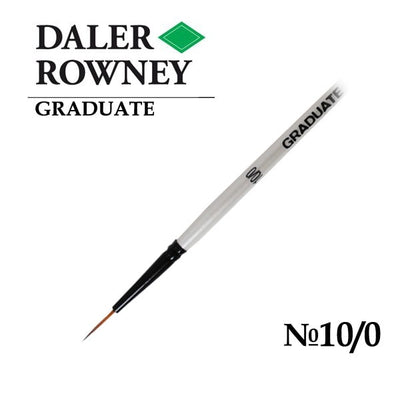 Daler Rowney Graduate Synthetic Short Handle Liner Brush Size 10/0 (212151090) | Reliance Fine Art |Economy Brushes