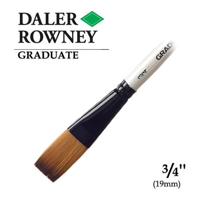 Daler Rowney Graduate Synthetic Short Handle One Stroke Brush Size 3/4 Inch (212121075) | Reliance Fine Art |Economy Brushes