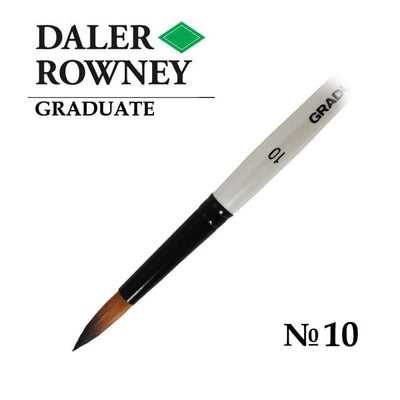 Daler Rowney Graduate Synthetic Short Handle Round Brush Size 10 (212185010) | Reliance Fine Art |Economy Brushes