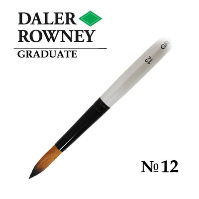 Daler Rowney Graduate Synthetic Short Handle Round Brush Size 12 (212185012) | Reliance Fine Art |Economy Brushes