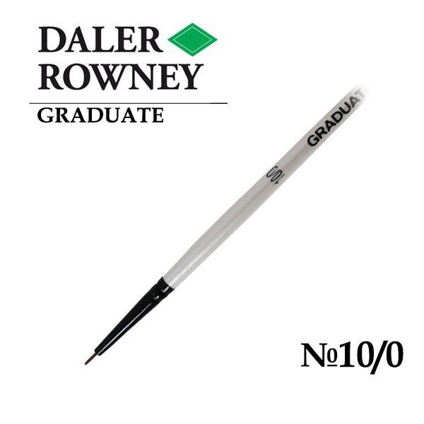 Daler Rowney Graduate Synthetic Short Handle Spotter Brush Size 10/0 (212181090) | Reliance Fine Art |Economy Brushes