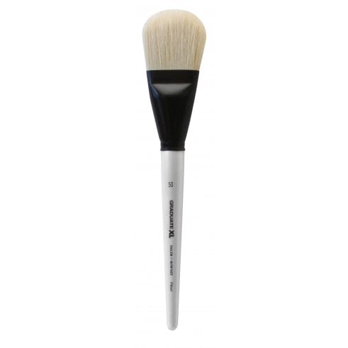 Daler Rowney Graduate XL Natural White Bristle Filbert Brush Size 50 (212369050) | Reliance Fine Art |Wash Brushes