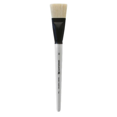 Daler Rowney Graduate XL Natural White Bristle Flat Brush Size 30 (212362030) | Reliance Fine Art |Wash Brushes