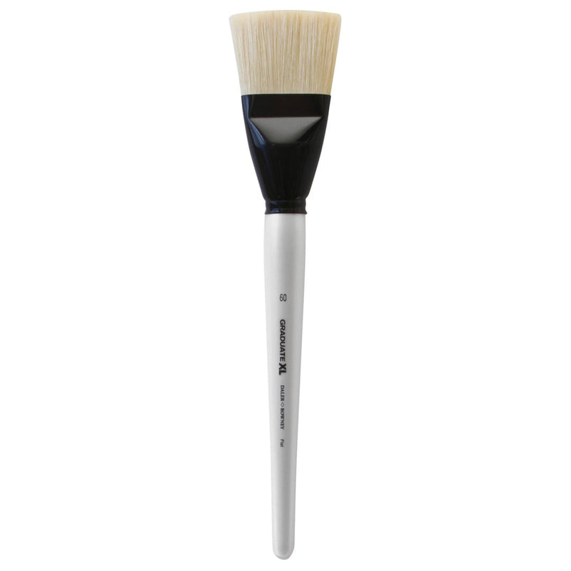 Daler Rowney Graduate XL Natural White Bristle Flat Brush Size 60 (212362060) | Reliance Fine Art |Wash Brushes