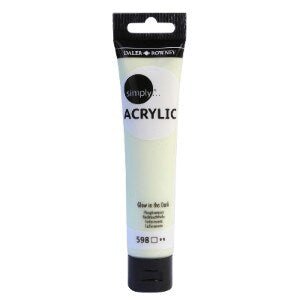 Daler & Rowney Simply Acrylic Glow in Dark Paint 75 ML | Reliance Fine Art |Acrylic Mediums & Varnishes