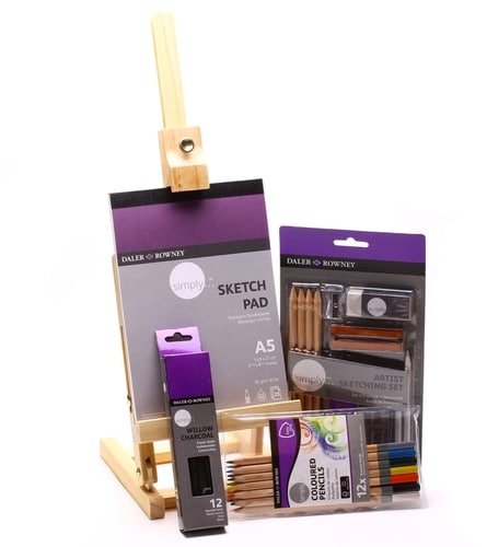 Daler & Rowney Simply Sketching Creative Easel Set (646200201) | Reliance Fine Art |Charcoal & GraphiteEasels & Stands