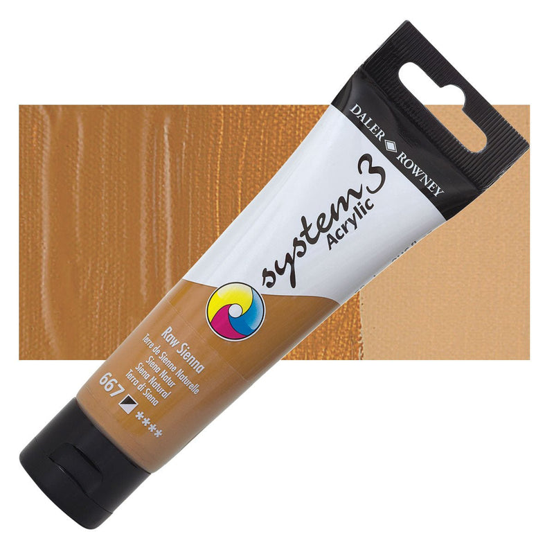 Daler & Rowney System3 150ML RAW SIENNA (667) | Reliance Fine Art |Acrylic PaintsDaler & Rowney System3 Acrylics