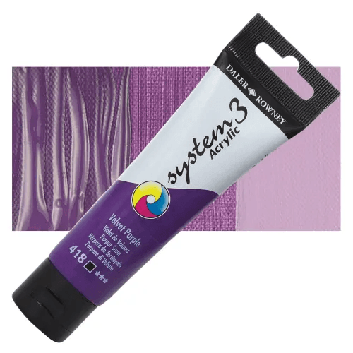 Daler & Rowney System3 150ML VELVET PURPLE (418) | Reliance Fine Art |Acrylic PaintsDaler & Rowney System3 Acrylics