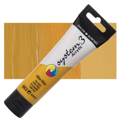 Daler & Rowney System3 150ML YELLOW OCHRE (663) | Reliance Fine Art |Acrylic PaintsDaler & Rowney System3 Acrylics