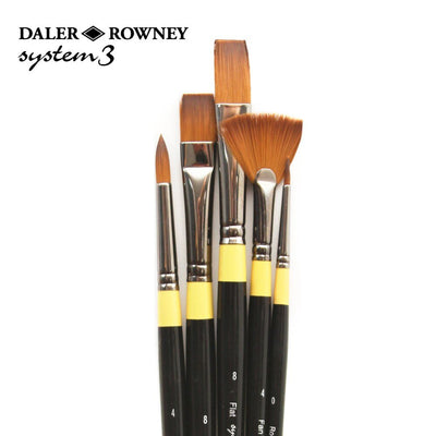 Daler & Rowney System3 Acrylic Brush Set of 5 (501) | Reliance Fine Art |Acrylic Paint BrushesBrush SetsDaler Rowney System3 Brushes