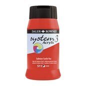 Daler & Rowney System3 Acrylic Jar 500ml CADMIUM SCARLET HUE (511) | Reliance Fine Art |Acrylic PaintsDaler & Rowney System3 Acrylics