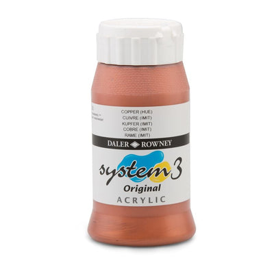 Daler & Rowney System3 Acrylic Jar 500ml COPPER (230) | Reliance Fine Art |Acrylic PaintsDaler & Rowney System3 Acrylics