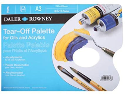 Daler Rowney Tear Off Palette : A3; 40 Sheets (404211300) | Reliance Fine Art |Art Tools & AccessoriesPalettes