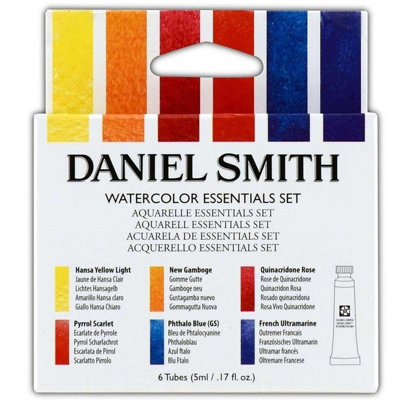 Daniel Smith Extra Fine Watercolor Essentials Set of 6 Tubes (5 ML) | Reliance Fine Art |Paint SetsWatercolor Paint Sets