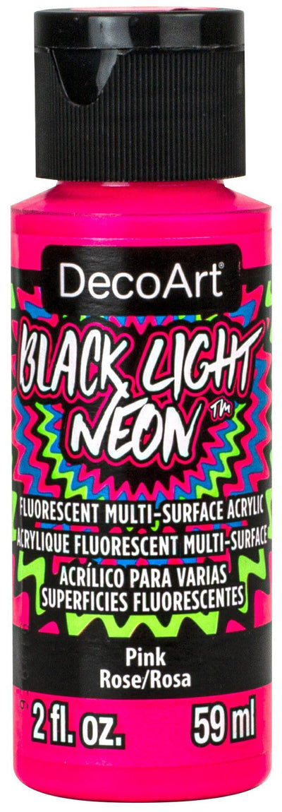 Deco Art Black Light Neons 2Oz Pink (BLN01-30) | Reliance Fine Art |Glow in the Dark Paints