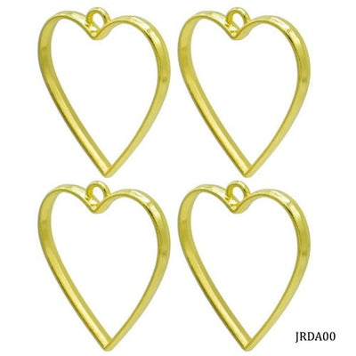 Diy Metal Bezel Pendant 4Pcs Heart (JRDA00) | Reliance Fine Art |Moulds & Surfaces for Resin and Fluid ArtResin and Fluid Art