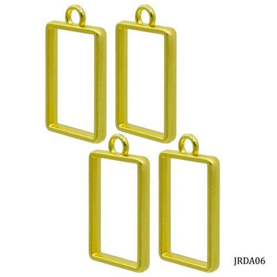 Diy Metal Bezel Pendant 4Pcs Rectangle (JRDA06) | Reliance Fine Art |Moulds & Surfaces for Resin and Fluid ArtResin and Fluid Art