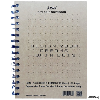 Dot Grid Notebook Spiral A5 (JDGNA5) | Reliance Fine Art |Art PadsSketch Pads & Papers