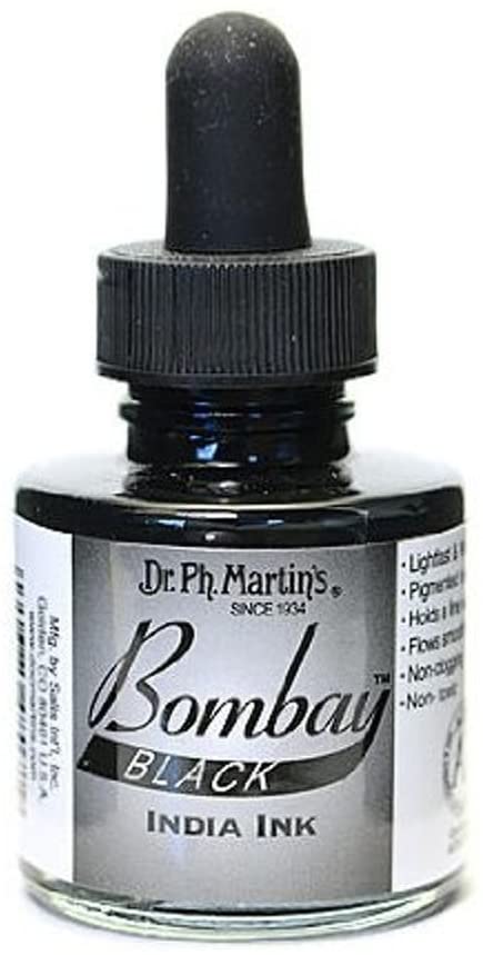 Dr. Ph. Martins Bombay India Ink Black 30 ml | Reliance Fine Art |Artist InksPH Martins Bombay Inks