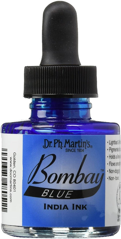 Dr. Ph. Martins Bombay India Ink Blue 30 ml | Reliance Fine Art |Artist InksPH Martins Bombay Inks