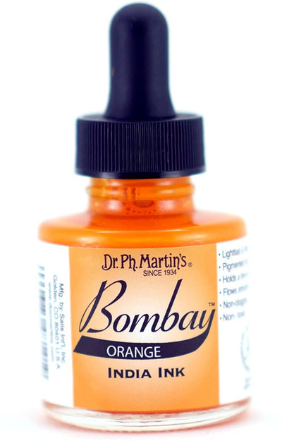 Dr. Ph. Martins Bombay India Ink Orange 30 ml | Reliance Fine Art |Artist InksPH Martins Bombay Inks