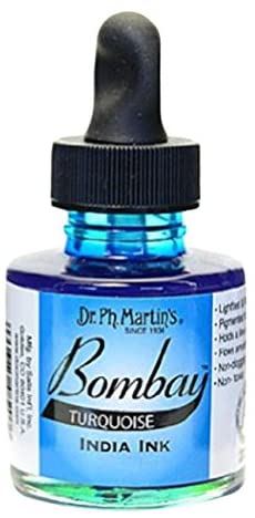 Dr. Ph. Martins Bombay India Ink Turquoise 30 ml | Reliance Fine Art |Artist InksPH Martins Bombay Inks