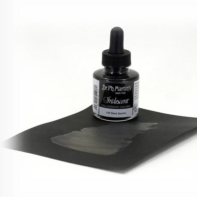 Dr. Ph Martins Iridescent Calligraphy Colors Black Sparkle 30 ML | Reliance Fine Art |Artist InksPH Martins Iridescent Calligraphy Inks