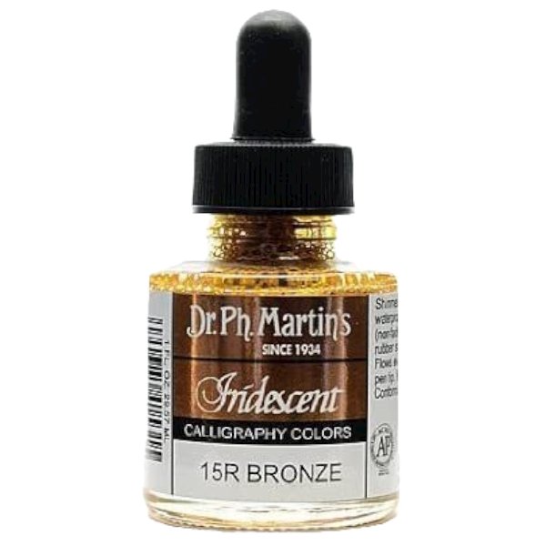 Dr. Ph Martins Iridescent Calligraphy Colors Bronze 30 ML | Reliance Fine Art |Artist InksPH Martins Iridescent Calligraphy Inks