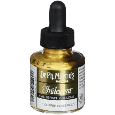 Dr. Ph Martins Iridescent Calligraphy Colors Copper Plate Gold 30 ML | Reliance Fine Art |Artist InksPH Martins Iridescent Calligraphy Inks