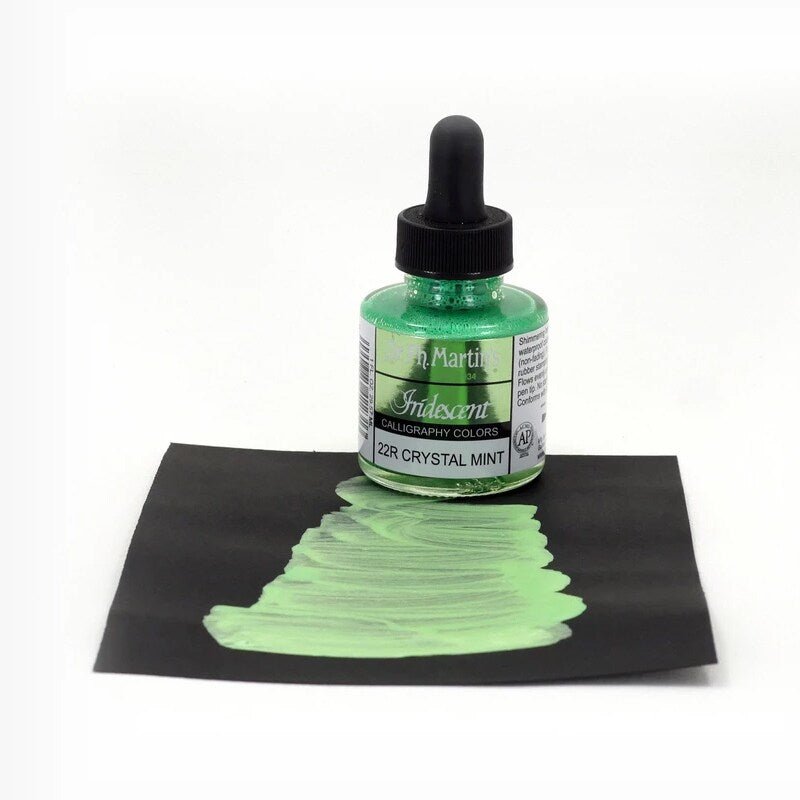 Dr. Ph Martins Iridescent Calligraphy Colors Crystal Mint 30 ML | Reliance Fine Art |Artist InksPH Martins Iridescent Calligraphy Inks
