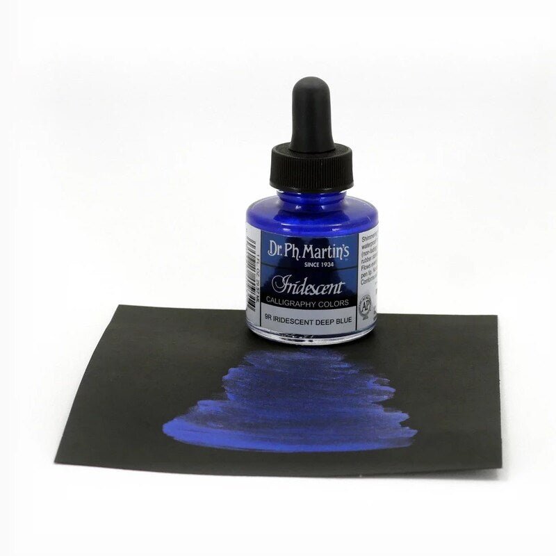 Dr. Ph Martins Iridescent Calligraphy Colors Iridescent Deep Blue 30 ML | Reliance Fine Art |Artist InksPH Martins Iridescent Calligraphy Inks