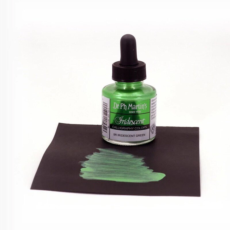 Dr. Ph Martins Iridescent Calligraphy Colors Iridescent Green 30 ML | Reliance Fine Art |Artist InksPH Martins Iridescent Calligraphy Inks