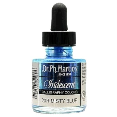 Dr. Ph Martins Iridescent Calligraphy Colors Misty Blue 30 ML | Reliance Fine Art |Artist InksPH Martins Iridescent Calligraphy Inks