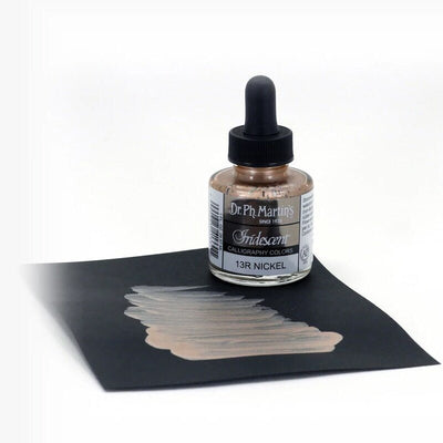 Dr. Ph Martins Iridescent Calligraphy Colors Nickel 30 ML | Reliance Fine Art |Artist InksPH Martins Iridescent Calligraphy Inks