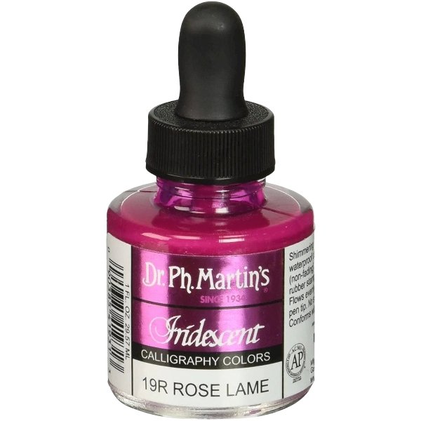 Dr. Ph Martins Iridescent Calligraphy Colors Rose Lame 30 ML | Reliance Fine Art |Artist InksPH Martins Iridescent Calligraphy Inks