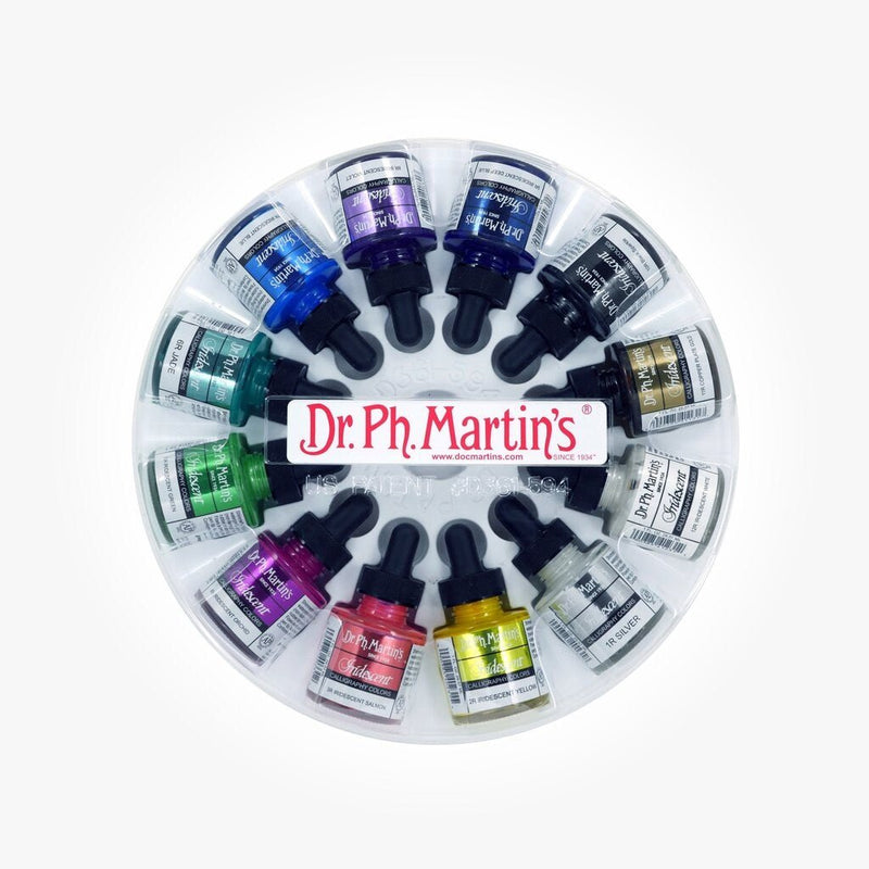 Dr. Ph. Martin`s Iridescent Calligraphy Colors Set 1 | Reliance Fine Art |Artist InksPH Martins Iridescent Calligraphy Inks