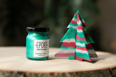Epoke Metallic Pigments Christmas Green (75g) | Reliance Fine Art |Pigments for Resin & Fluid ArtResin and Fluid Art