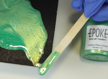 Epoke Metallic Pigments Golden Pista Green (75g) | Reliance Fine Art |Pigments for Resin & Fluid ArtResin and Fluid Art