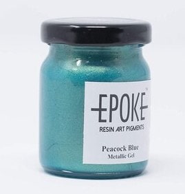 Epoke Metallic Pigments Peacock Blue (75g) | Reliance Fine Art |Pigments for Resin & Fluid ArtResin and Fluid Art