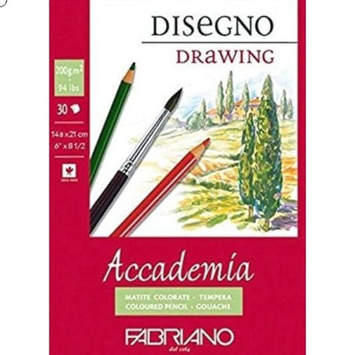 Fabriano Accademia 200gsm A5 Size (30s) | Reliance Fine Art |Art PadsSketch Pads & Papers