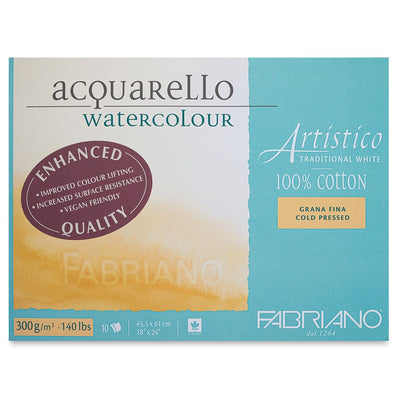 Fabriano Artistico Watercolor Pad Cold Pressed A2 10sheets (18"x24") | Reliance Fine Art |Fabriano Watercolor PaperSketch Pads & PapersWatercolor Blocks and Pads