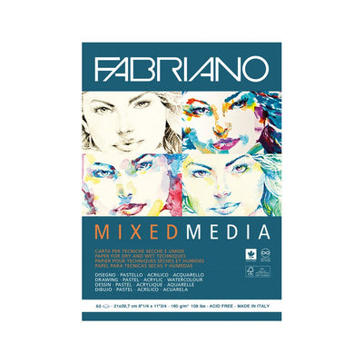 Fabriano Mixed Media Pad 160GSM Size A4 | Reliance Fine Art |Art PadsPaper Pads for PaintingSketch Pads & Papers
