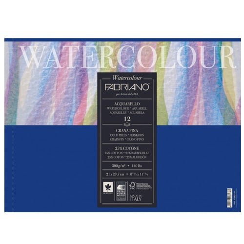 Fabriano Studio Watercolour Pad 200gsm CP (14`x19`)36X48Cm | Reliance Fine Art |Fabriano Watercolor PaperSketch Pads & PapersWatercolor Blocks and Pads