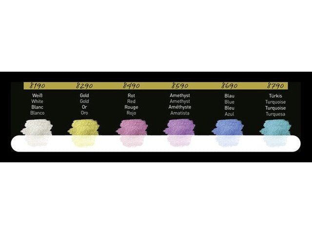 FINETEC 6 Iridescent Artist Mica Water Colours "High Sparkling" (F8001) | Reliance Fine Art |FINETEC WatercolorsWater ColorWatercolor Paint