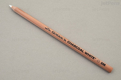 Generals Charcoal Pencil White Colour (L-558) | Reliance Fine Art |Individual Charcoal & Graphite Pencils