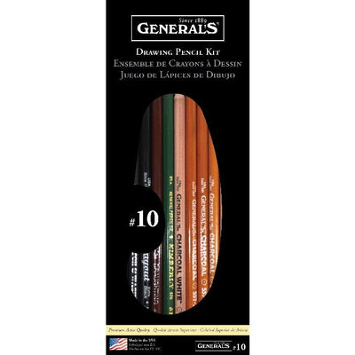 General`s Classic Drawing & Sketching Kit(#10) | Reliance Fine Art |Charcoal & GraphiteSketching Pencils Sets