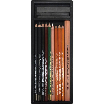 General`s Classic Drawing & Sketching Kit(#10) | Reliance Fine Art |Charcoal & GraphiteSketching Pencils Sets