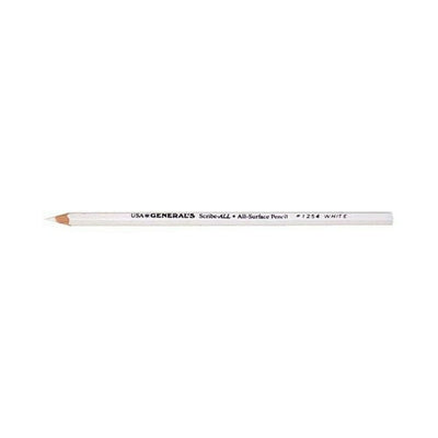 Generals White Scribe All Multisurface Pencil Single (L-1254) | Reliance Fine Art |Individual Charcoal & Graphite Pencils