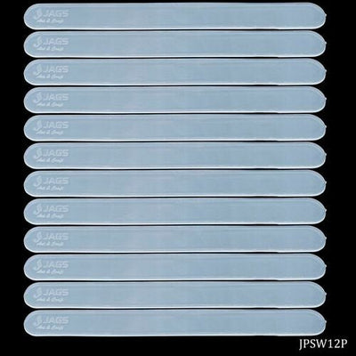 Jags Plastic Stick White 12 Pcs Set (JPSW12P) | Reliance Fine Art |Moulds & Surfaces for Resin and Fluid ArtResin and Fluid Art