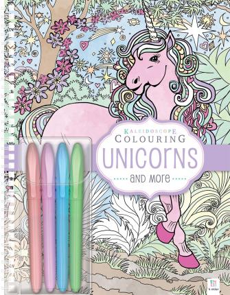Kaleidoscope Colouring Pastel Markers: Unicorns (spiralbound | Reliance Fine Art |